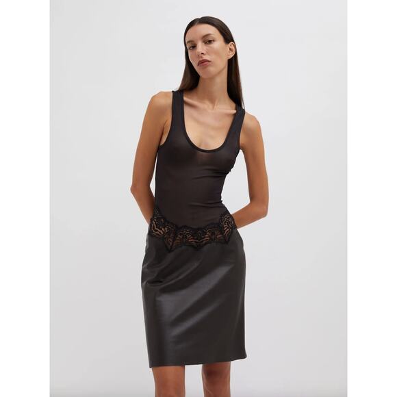 Christopher Esber Dresses & Skirts - Christopher Esber Ribbed Leather Tank Dress